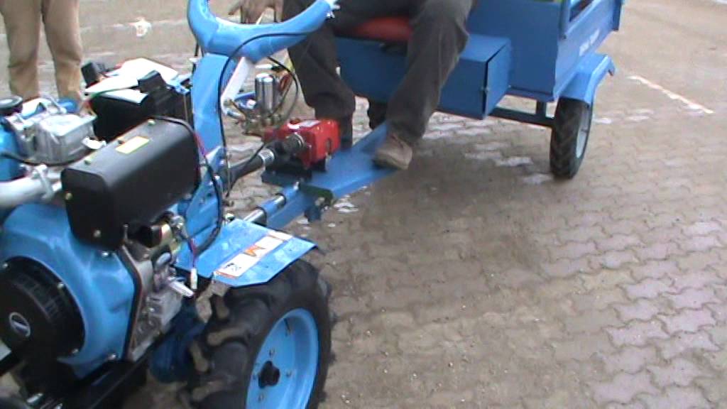 Spray machine attached to Tiller