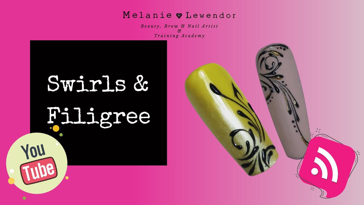SWIRLS & FILIGREE | FINE LINES | GEL POLISH NAIL ART | STEP BY STEP | EASY