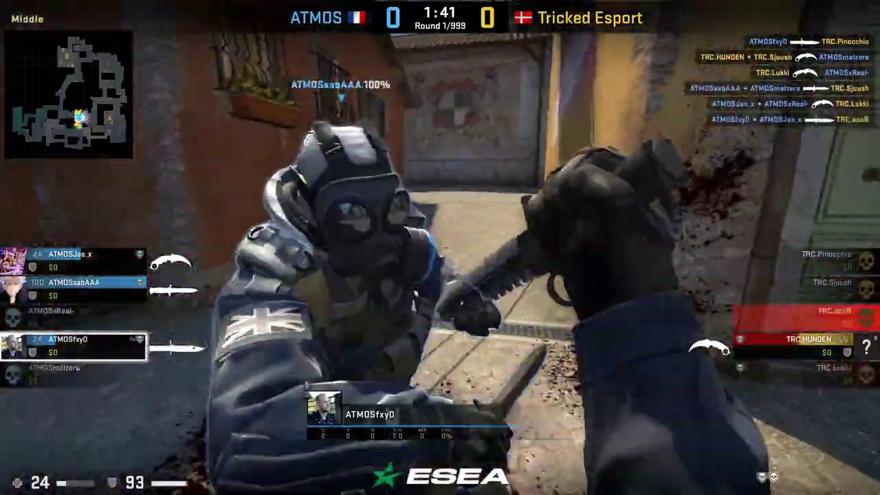 ESports - CS:GO, Tricked vs ATMOS, ESEA Advanced Season 30 Europe (28th of March 2019), Inferno -...