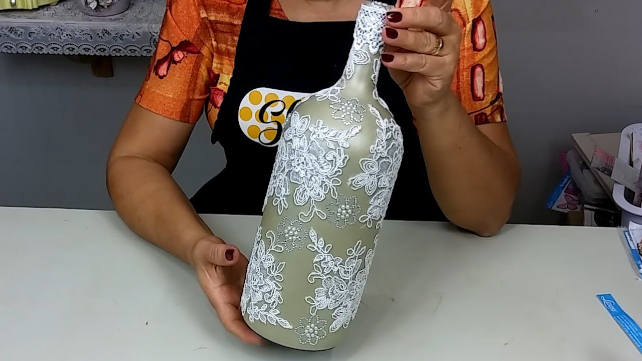 DECORAÇÃO com Garrafa de Vidro  -  ARTESANATO
