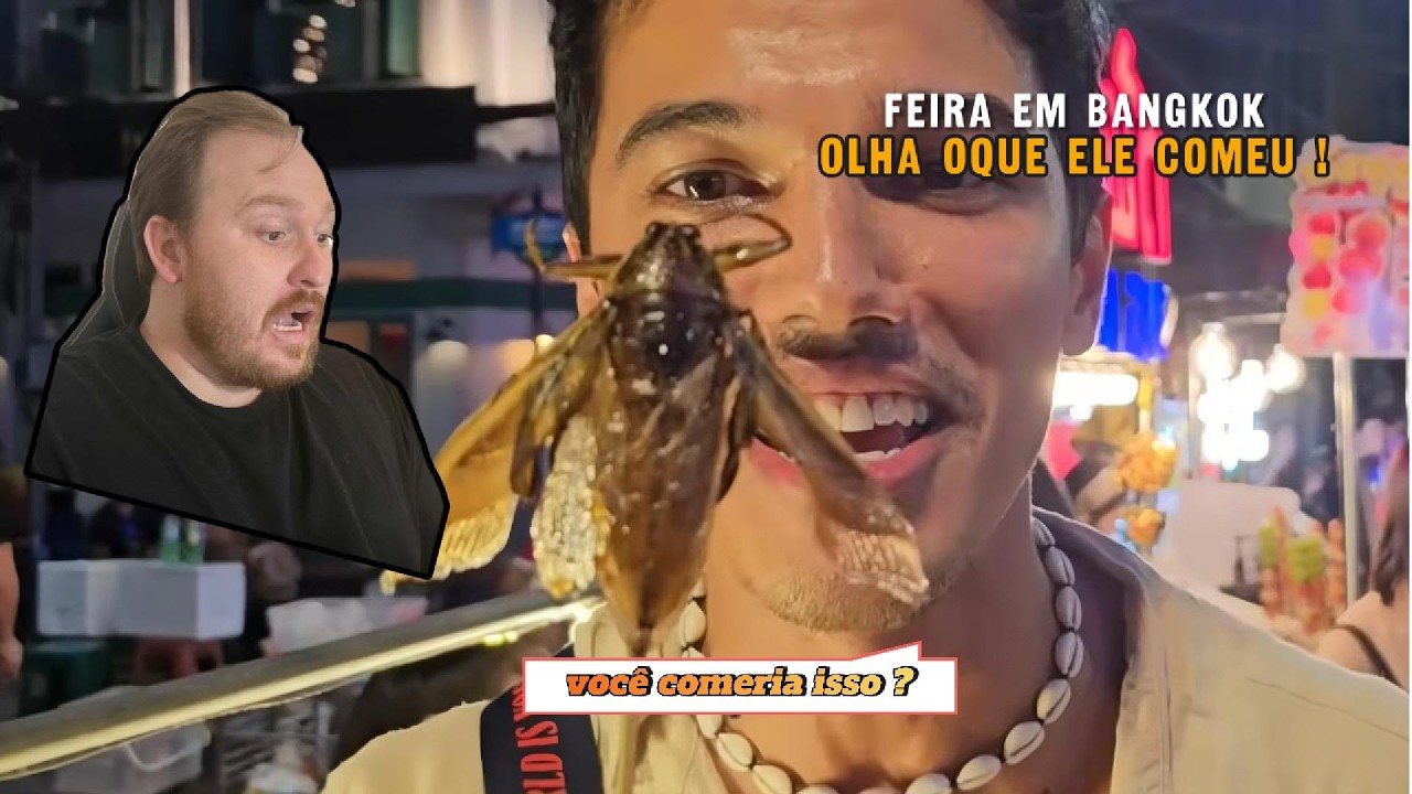 EU NÃO COMERIA ISSO! Reagindo às comidas de rua de Bangkok