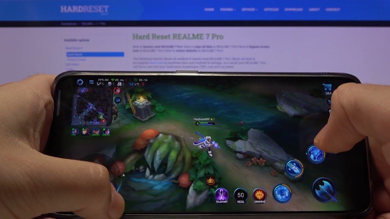 Mobile Legends Performance Test on Realme 7 Pro - Gameplay - Snapdragon 720G FPS Check