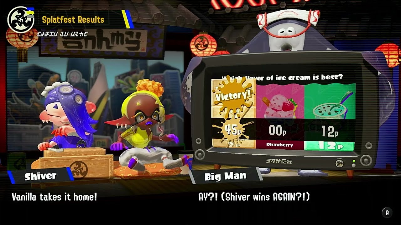 ICE CREAM SPLATFEST RESULTS! (Vanilla VS Strawberry VS Mint Chip)