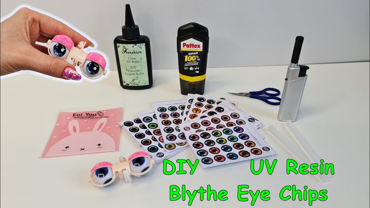 DIY How to do Custom Blythe doll Eye Chips with UV Resin (stept by step tutorial)