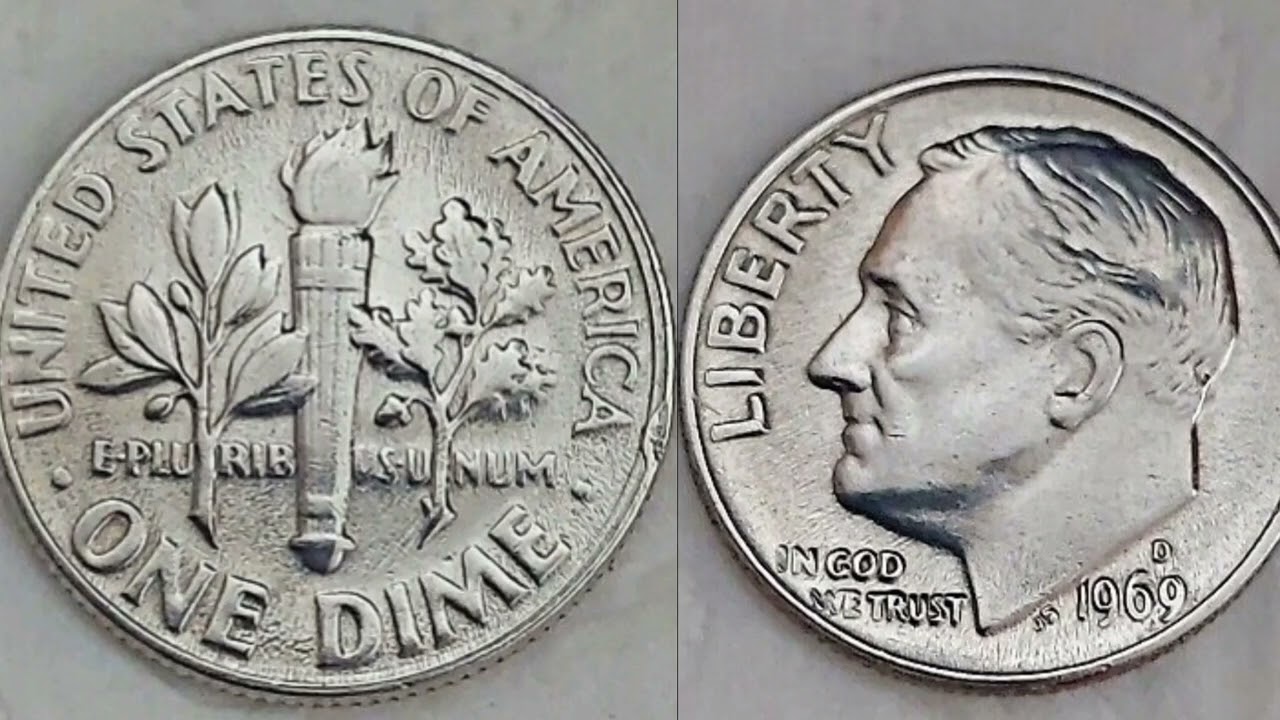 USA 1969 ONE DIME COIN VALUE + REVIEW 1969 One Dime D coin