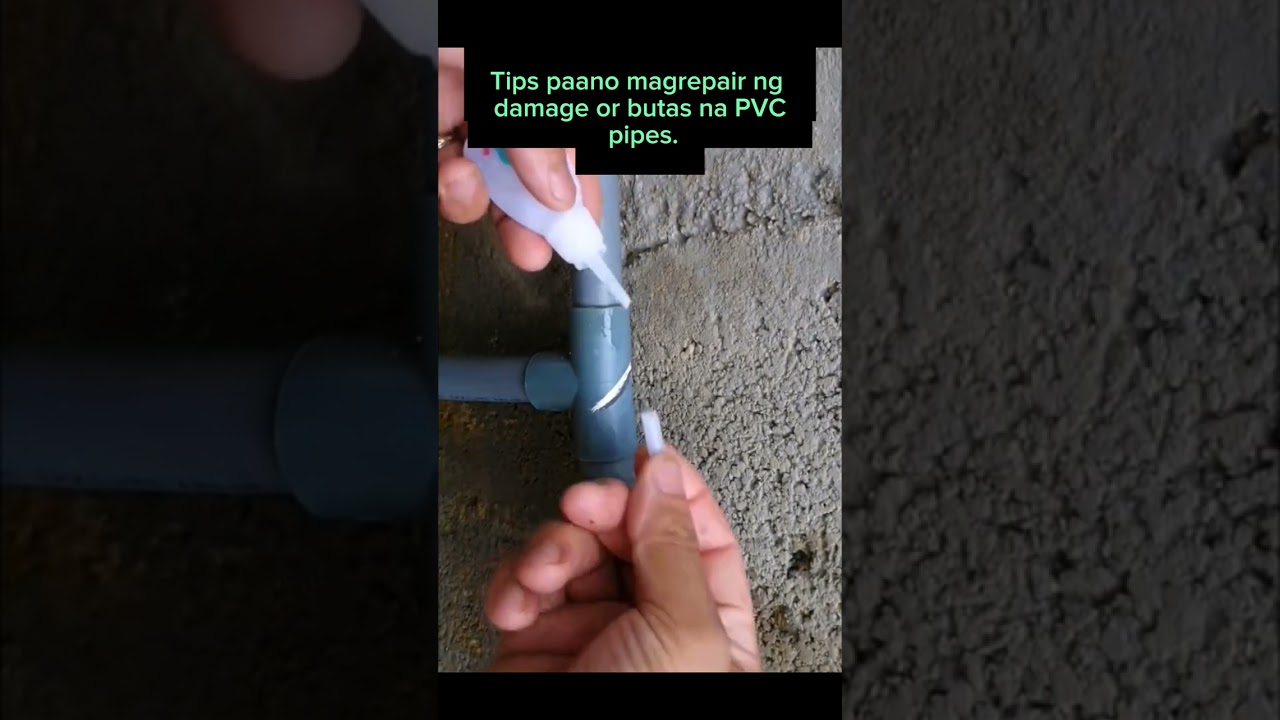 WATCH THIS. TIPS PAANO MAG REPAIR NG MAY BUTAS NA PVC PIPES NA HINDI NA KELANGAN PUTULIN ANG PIPES.