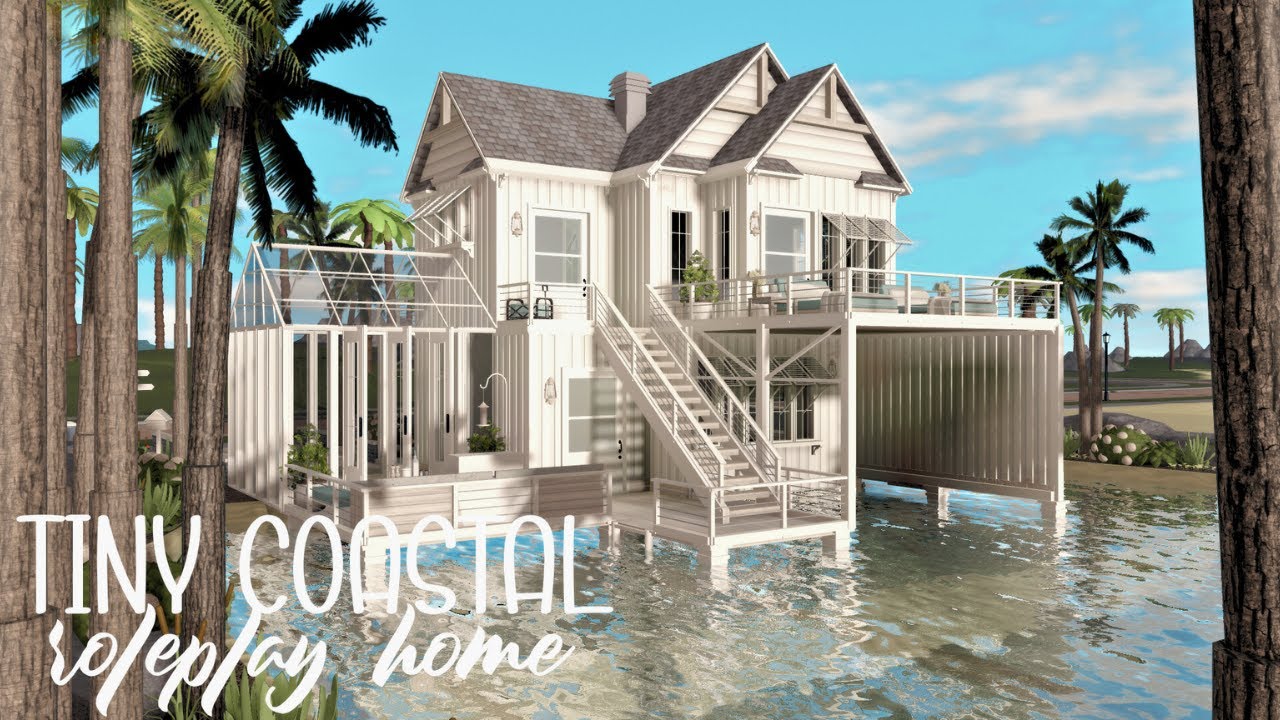 BLOXBURG | Tiny Coastal Roleplay Home | NO LARGE PLOT Speedbuild