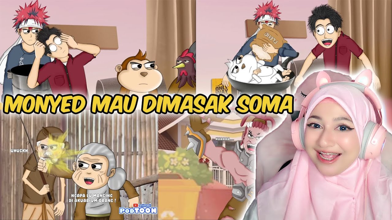 REACTION ANIMASI PODTOON - SOMA, KAKEK MANCING, BAN KEMPES, TEAMWORK