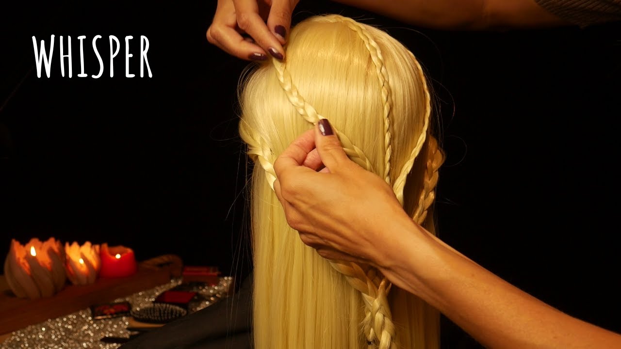 Soft Whisper Braids ✨ Calming ASMR Hair Styling for Sleep