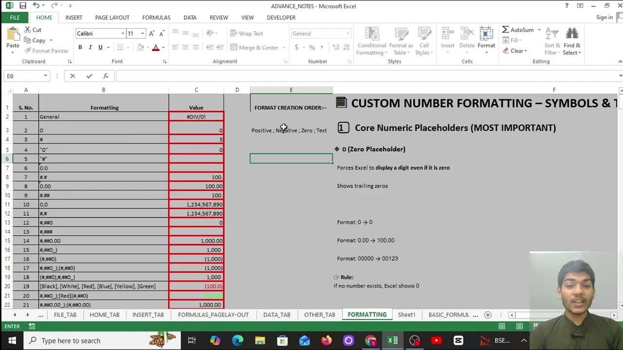 ADVANCE EXCEL  LEC 7