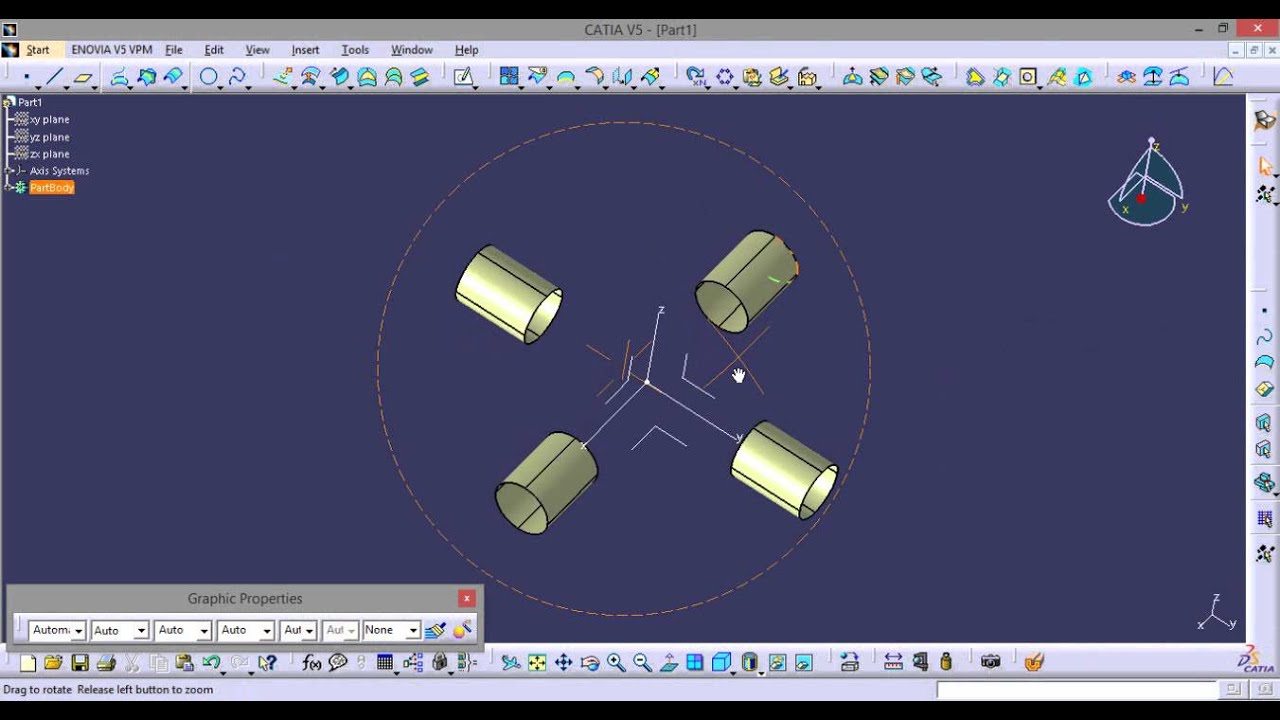 Catia Multi Section Surface & Fill