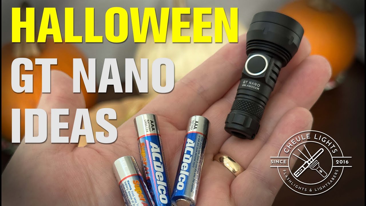 Lumintop GT Nano craziness! (running it on three AAAs and a cool Halloween configuration!)