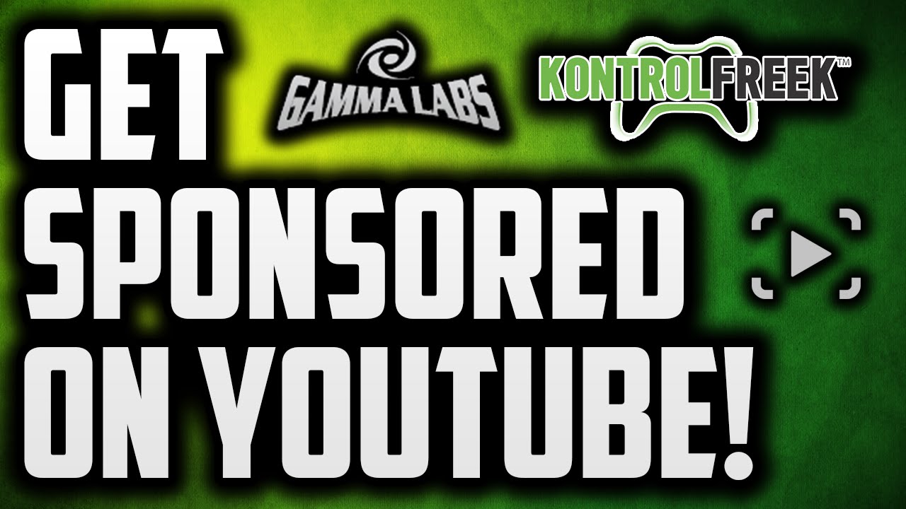 How To Get Sponsored On YouTube!