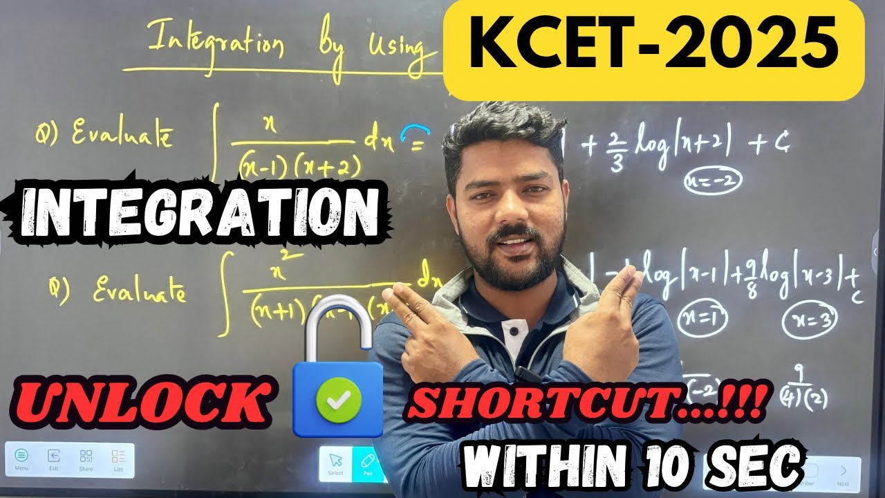KCET 2025 | 🔥🔥Integration short tricks🔥🔥 | Partial Fractions shortcuts📚| Must watch |video-4
