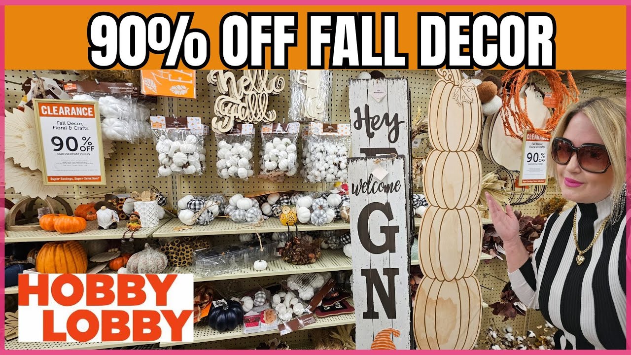 90% OFF HOBBY LOBBY FALL DECOR | Store Walk Thru | 90% OFF DECOR & More | #hobbylobby