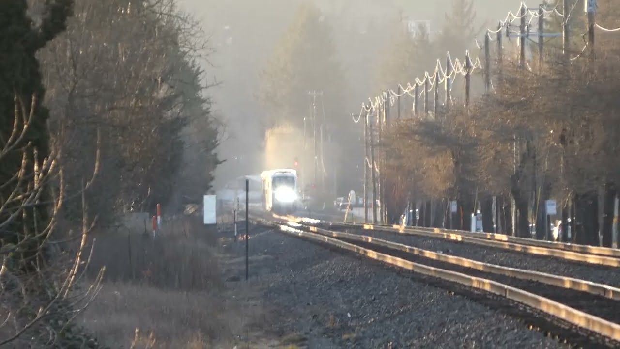 (NB) Sounder Train SDRX 325 (1524) BLAST THROUGH the 12TH Street Northwest Railroad Crossing.