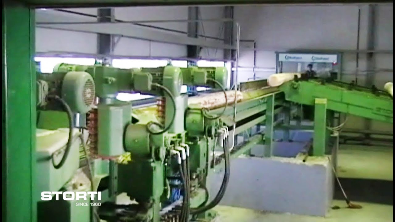 STORTI Sawmill line with prismatic, profiling and multirip saw for lateral boards