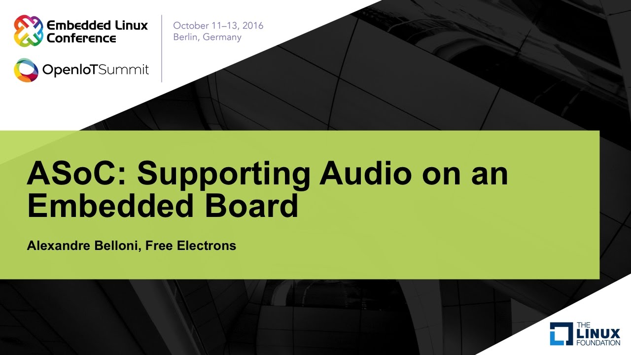 ASoC: Supporting Audio on an Embedded Board