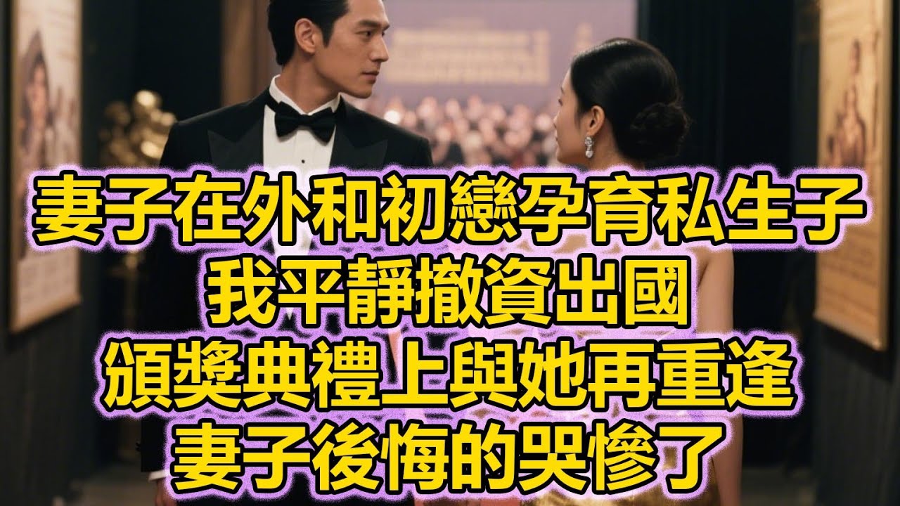 妻子在外和初戀孕育私生子，我平靜撤資出國，頒獎典禮上與她再重逢，妻子後悔的哭慘了