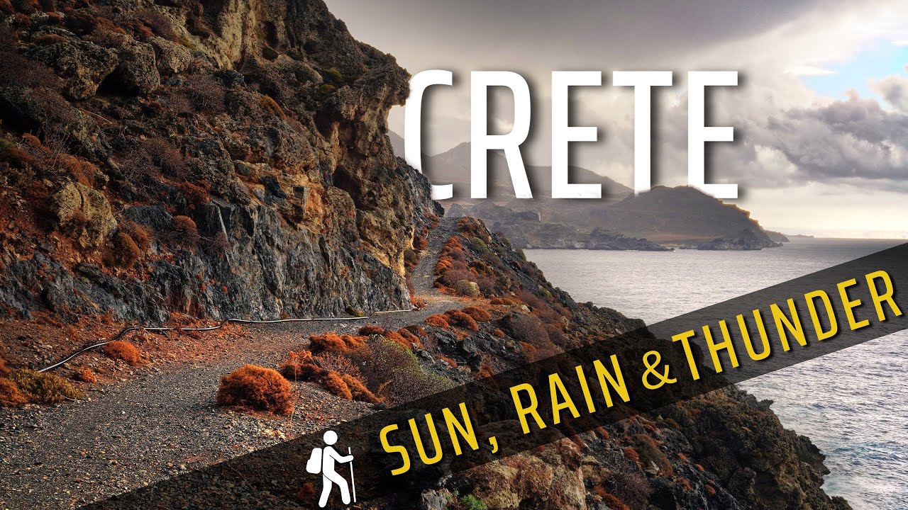 [Rain Walk 4k] Silent Hiking Crete | Nature Walk with relaxing music | Kap Kako Mouri Greece