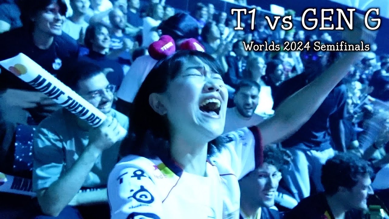 티원 vs 젠지🔥월즈 2024 4강 직관 브이로그 (Worlds 2024 Semis T1 vs Gen G, 10연패의 끝, 파리 아디다스 아레나 현장반응, 팬 리액션 영상)