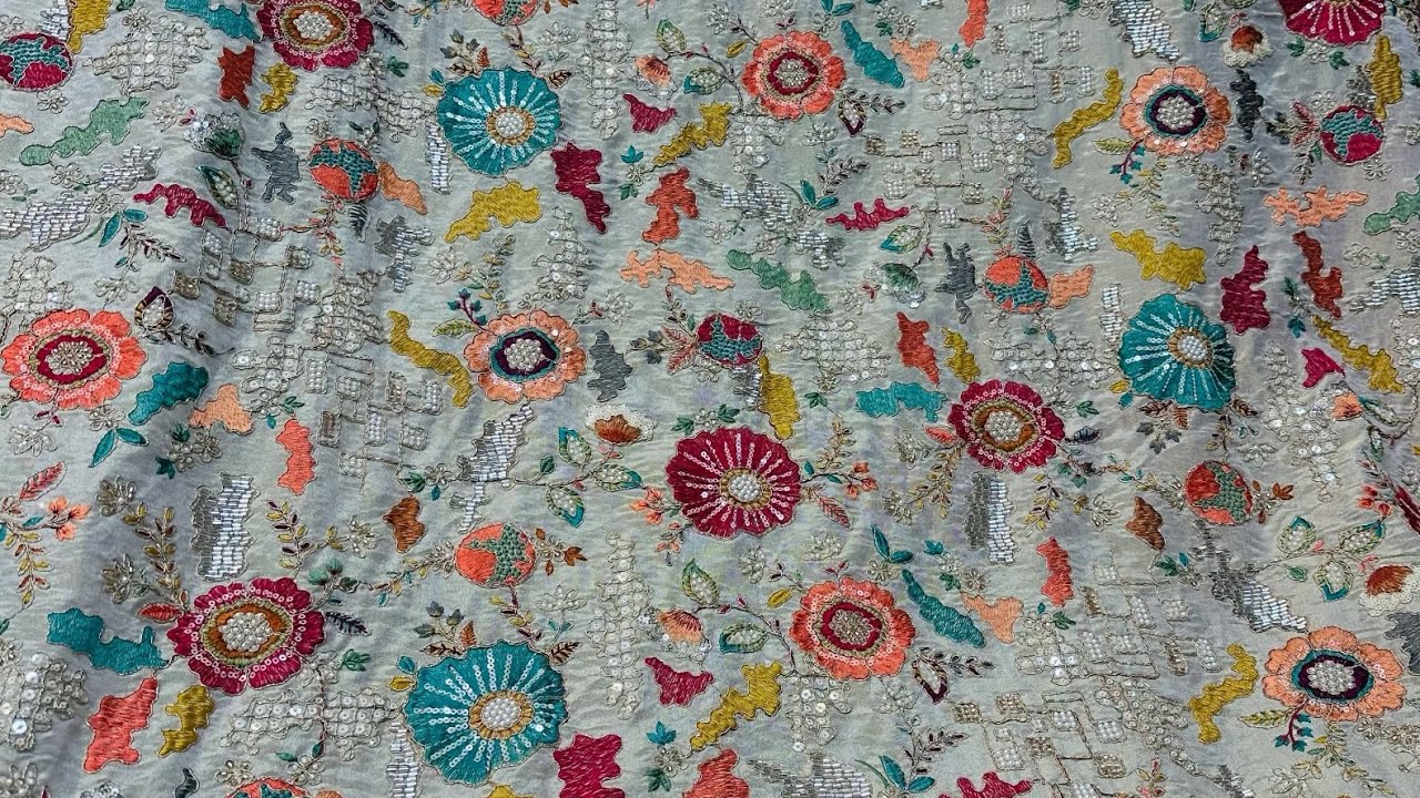 Cosmos Silk 3 New Designs | Handmade Cutdana & Multi Thread Work | 4pcs Suit&Loose Fabric Available