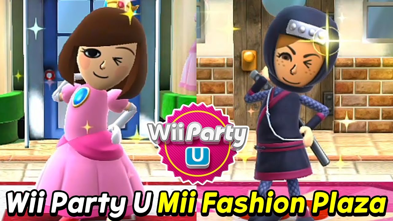 Wii Party U Mii Fashion Plaza gameplay Lucia Vs Paula Vs Mizuho Vs Andre | AlexGamingTV