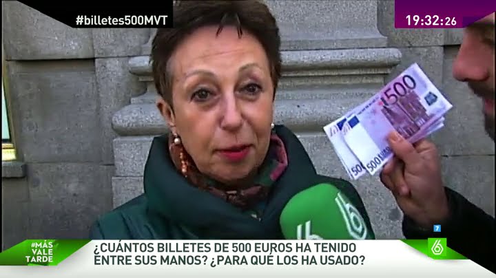 ¿Han tenido alguna vez un billete de 500 euros en la mano?