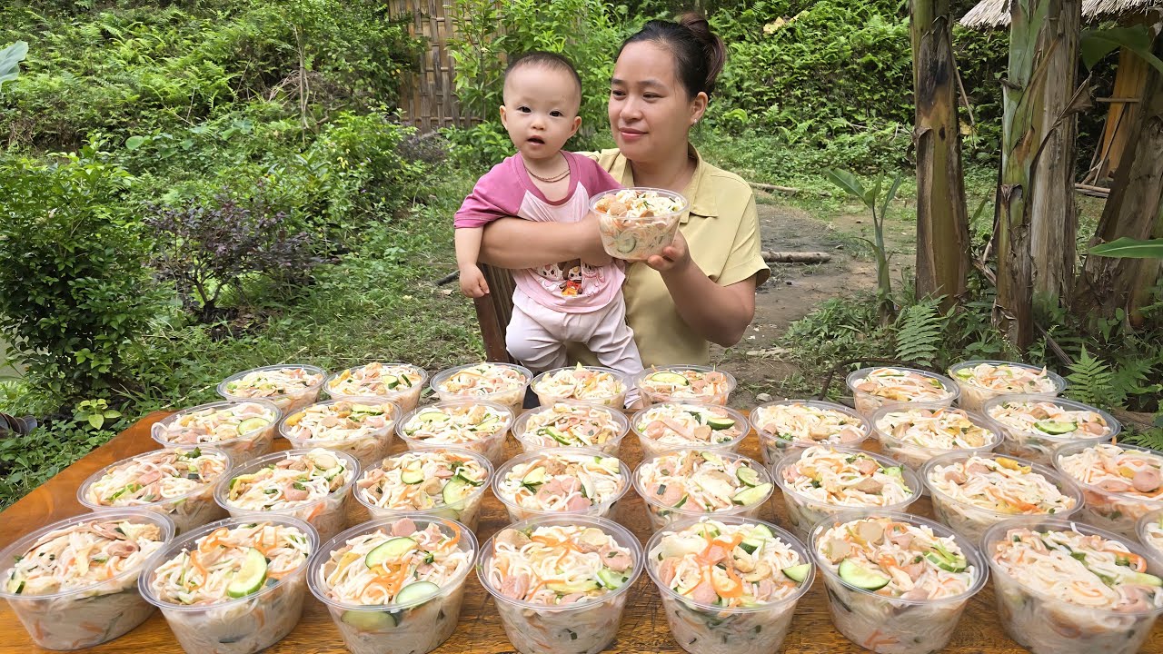 Vietnamese Chicken Noodle Mix – Fresh Veggies, Shredded Chicken & Sweet-Sour Sauce | Lý Thị Ca