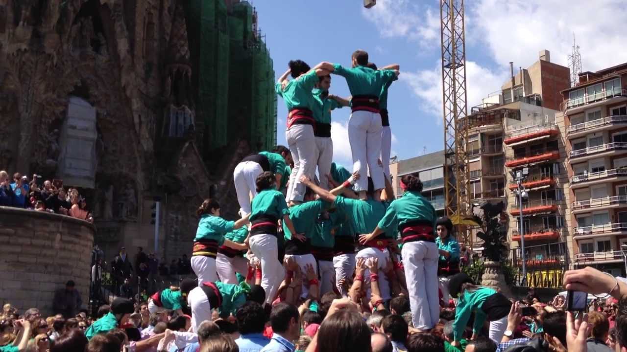 Accidente en Castellers Sagrada Familia Barcelona