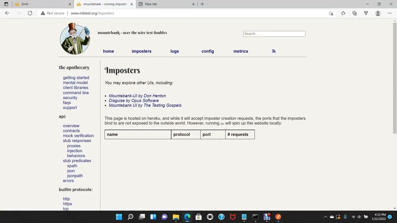 Mountebank 02 - Sample service