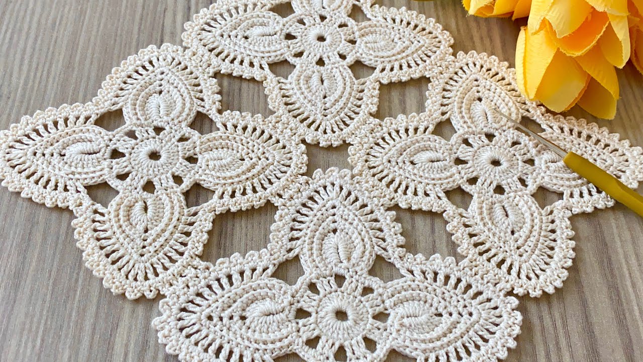 Crochet Work Stands Out in Every Project❗️Unique Square Motif Pattern