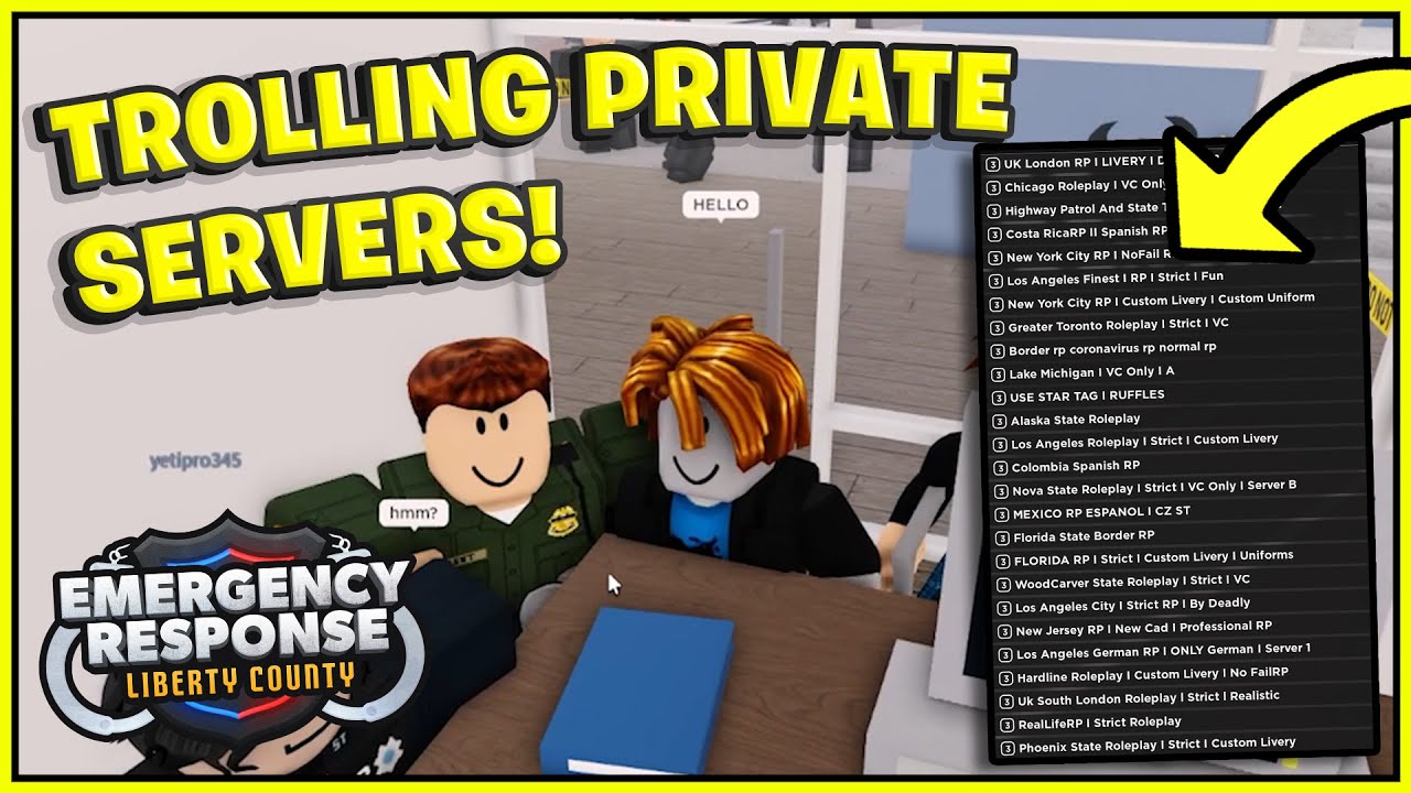Trolling PRIVATE SERVER OWNERS as a NOOB… (Emergency Response Liberty County)