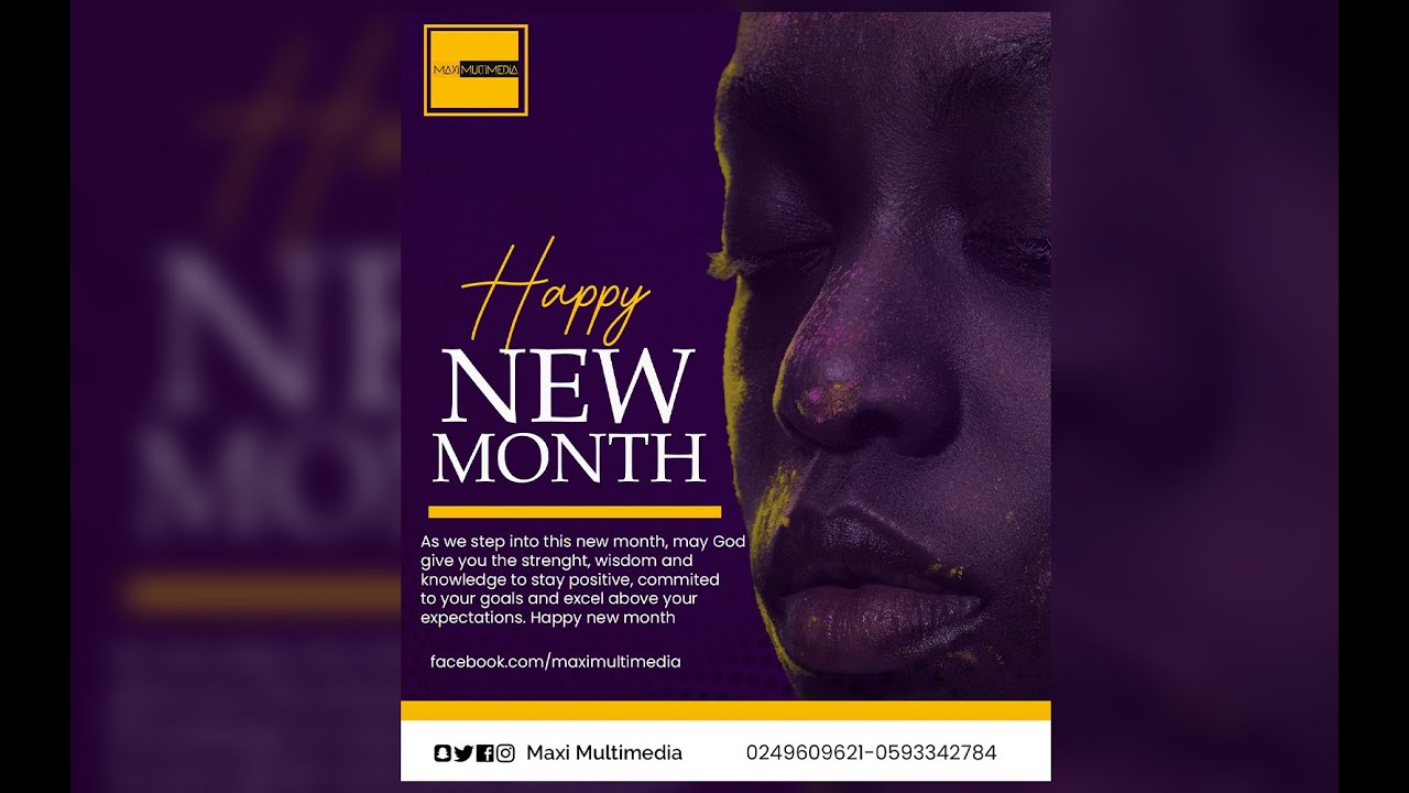 Watch How to Design Professional New Month Flyer
