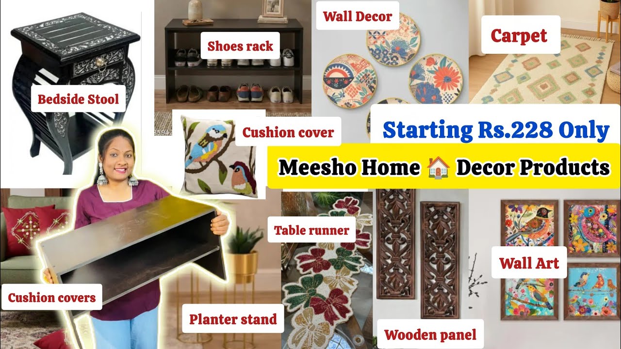 10+ Meesho Home🏠Decor Products | Starting Rs.228 Only/- #meesho #walldecor #homedecor #meeshofinds 