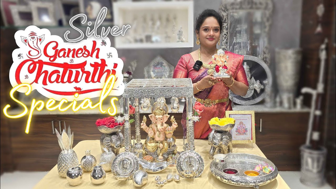 Ganesh Chaturthi Silver Pooja collection | Exclusive pooja items | Vinayaka pooja online shopping