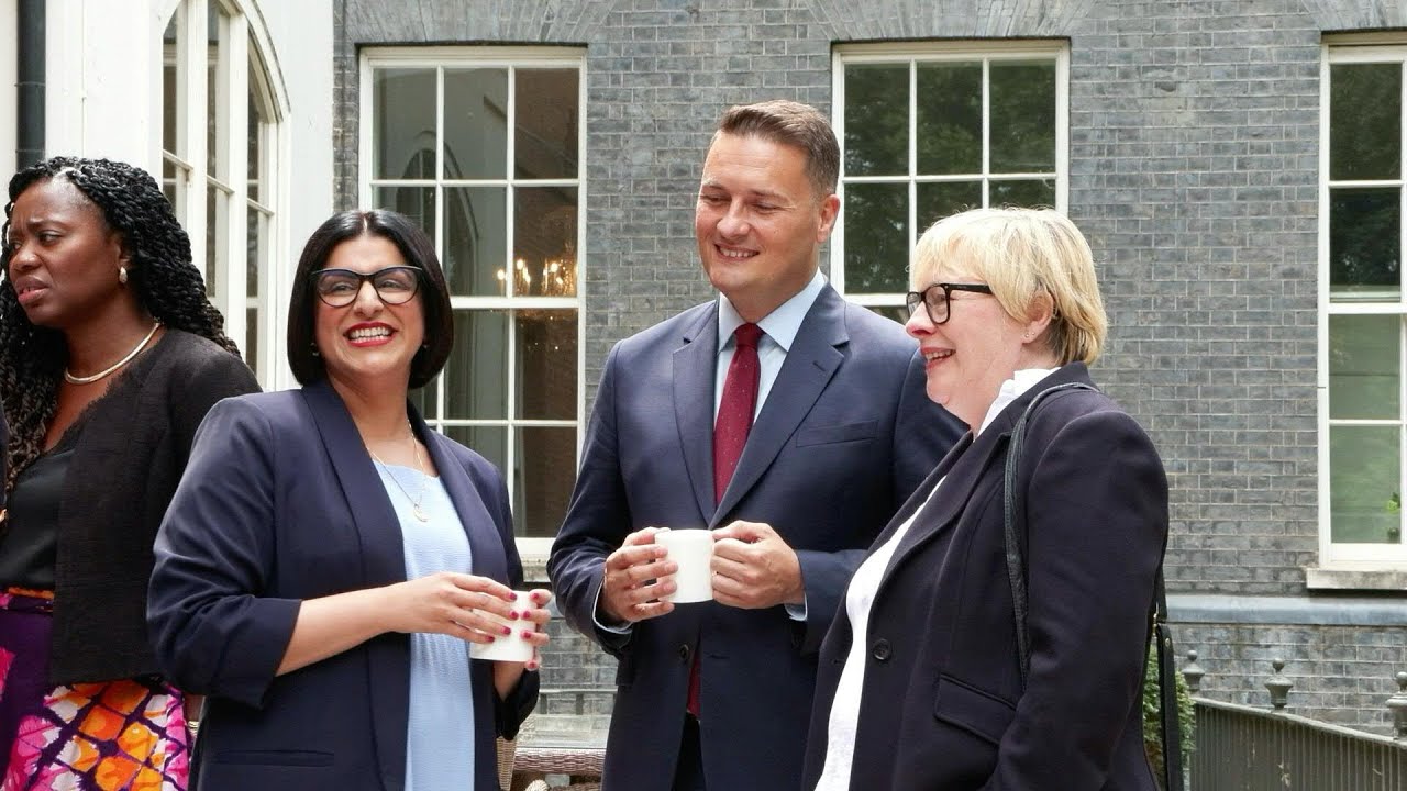 UK ministers chat together ahead of Andy Burnham's first cabinet meeting | AFP