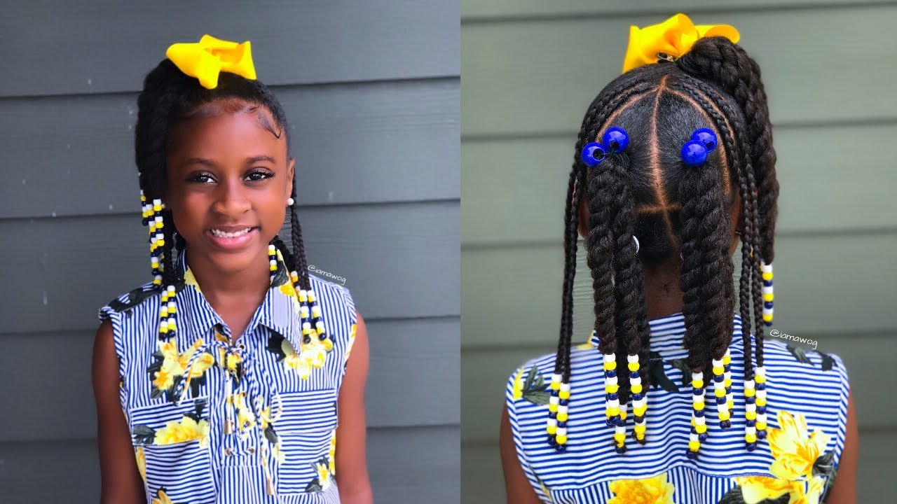 Twist, Braids & Beads | Kids Natural Hairstyle | IAMAWOG