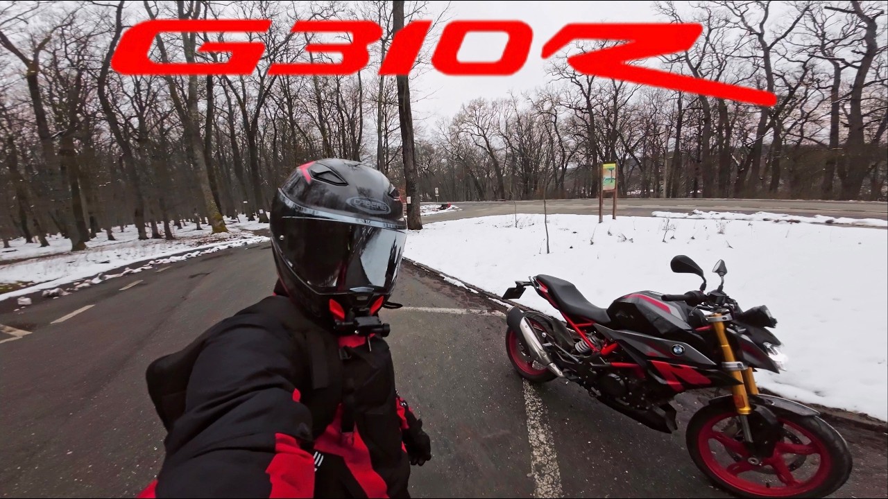 BMW G310R - Winter POV Ride - 4K 60FPS - DJI Action 3