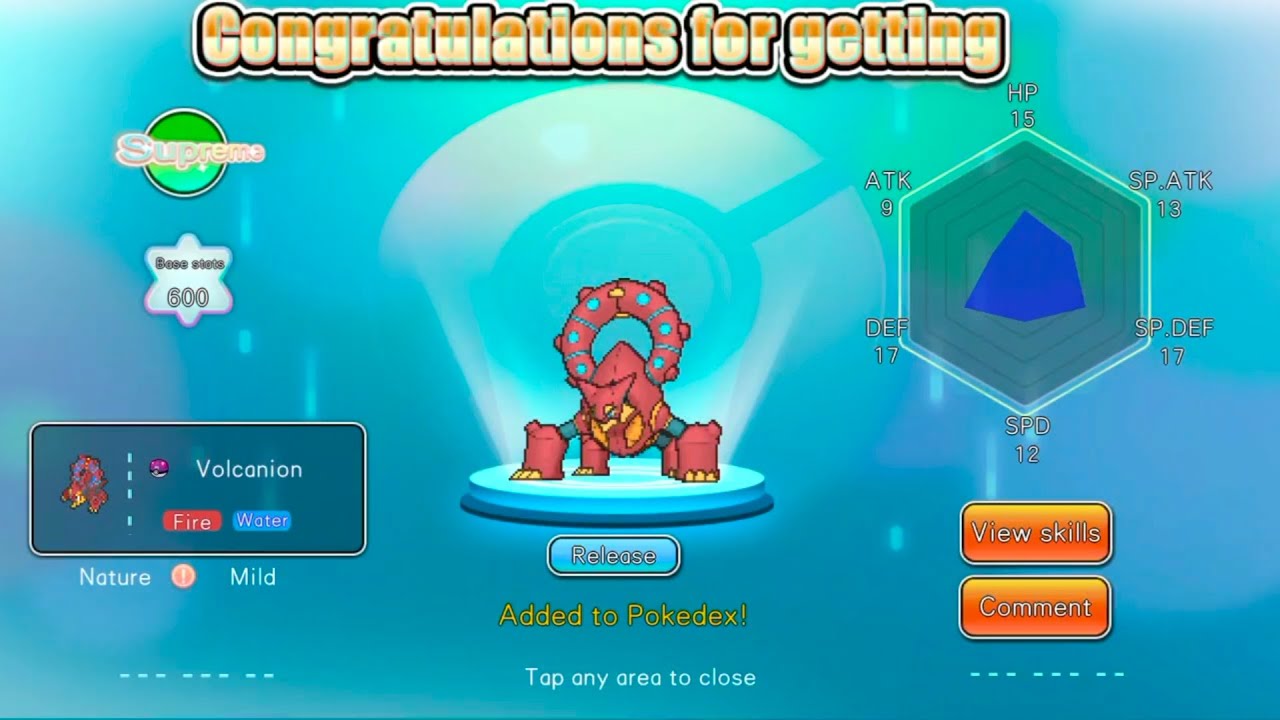 How I catch Volcanion as free Supreme Pokemon in Indigo Cave! | Pocket Pixel | Pixel Awakening