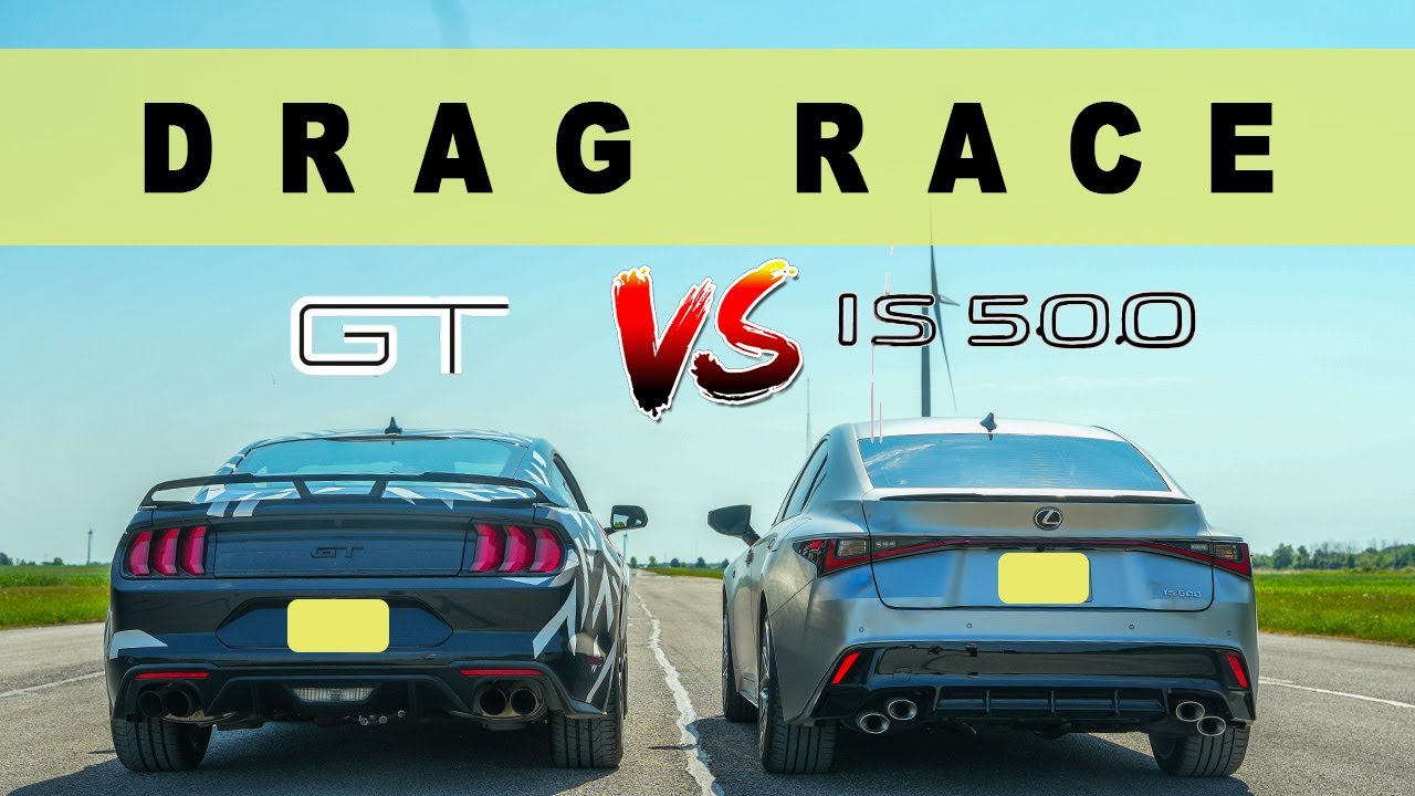 Lexus IS500 2022 года против Mustang GT 2022 года: битва V8 завершилась удачно. Гонка Drag-and-Roll.