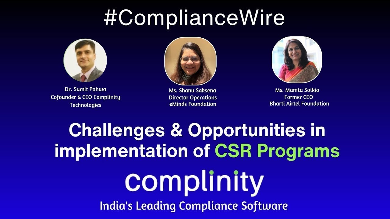 Challenges & Opportunities in implementation of CSR Programs | Complinity!