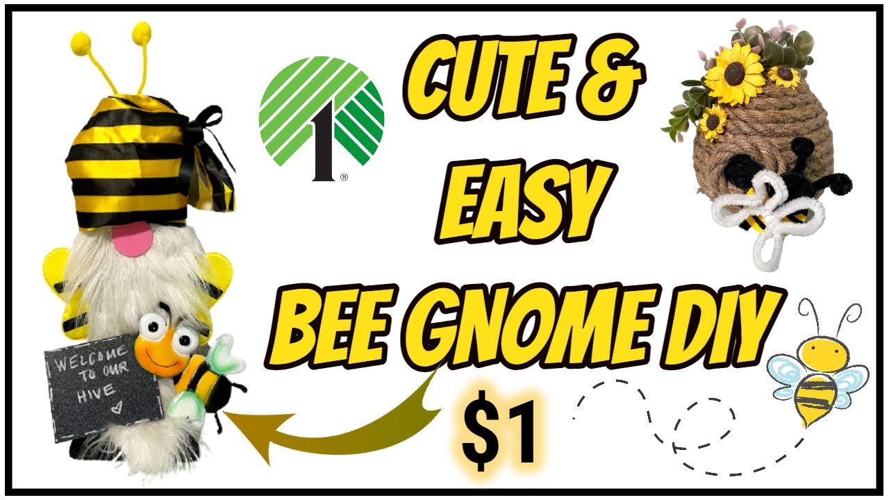 Cute and EASY Bee GNOME DIY 💛
