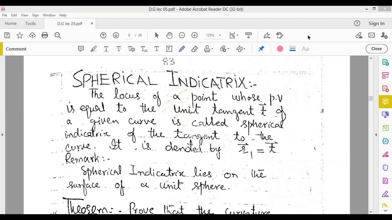 Spherical indicatrix in differential geometry