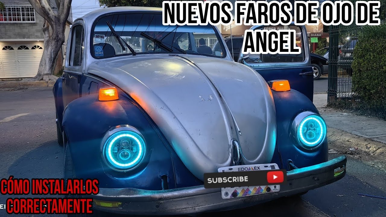 Cómo Instalar Tus Faros Led RGB  Ojo De Angel intalación fácil y sencillo #vocho #vochomexico