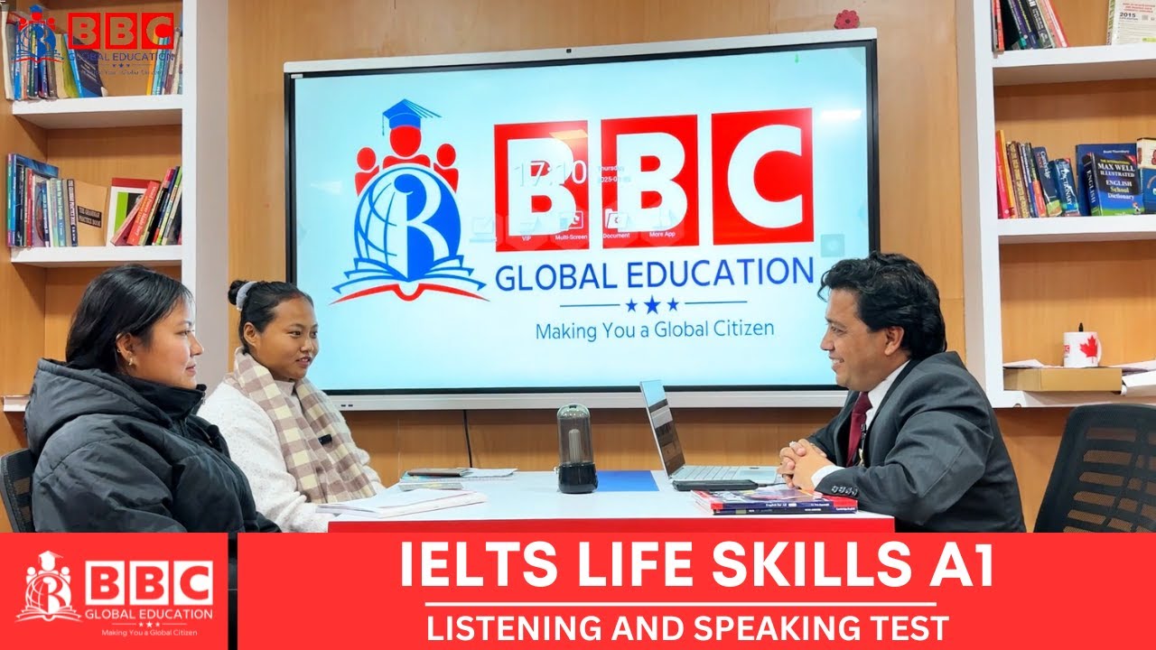 IELTS LIFESKILLS A1 (LISTENING & SPEAKING TEST ) || (SAMPLE VIDEO ) || BBC GLOBAL EDUCATION