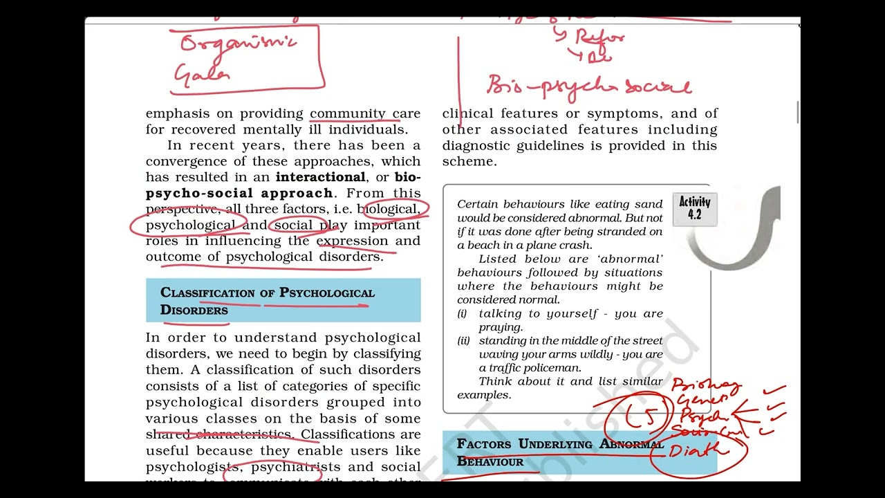 Ch- Psychological Disorders | One Shot Revision💯🔥| Part 1 | Class 12 Psychology 