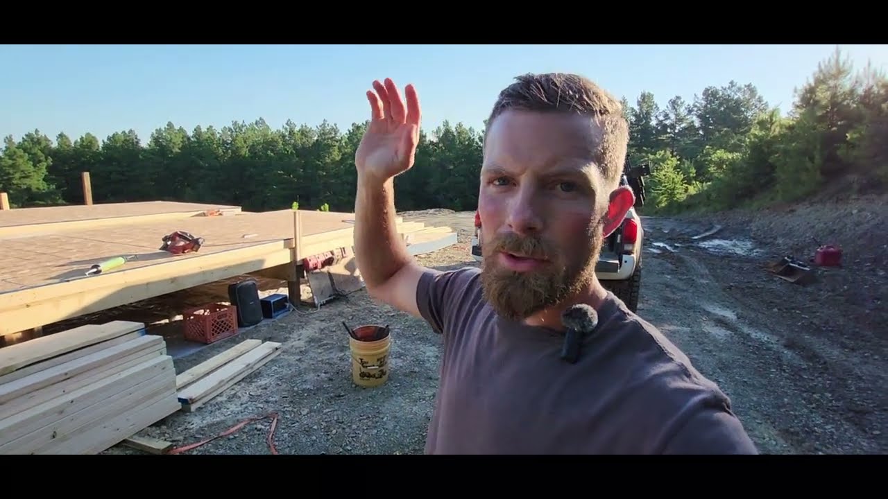 How to stand walls SINGLEHANDED! | Off-Grid Cabin Build