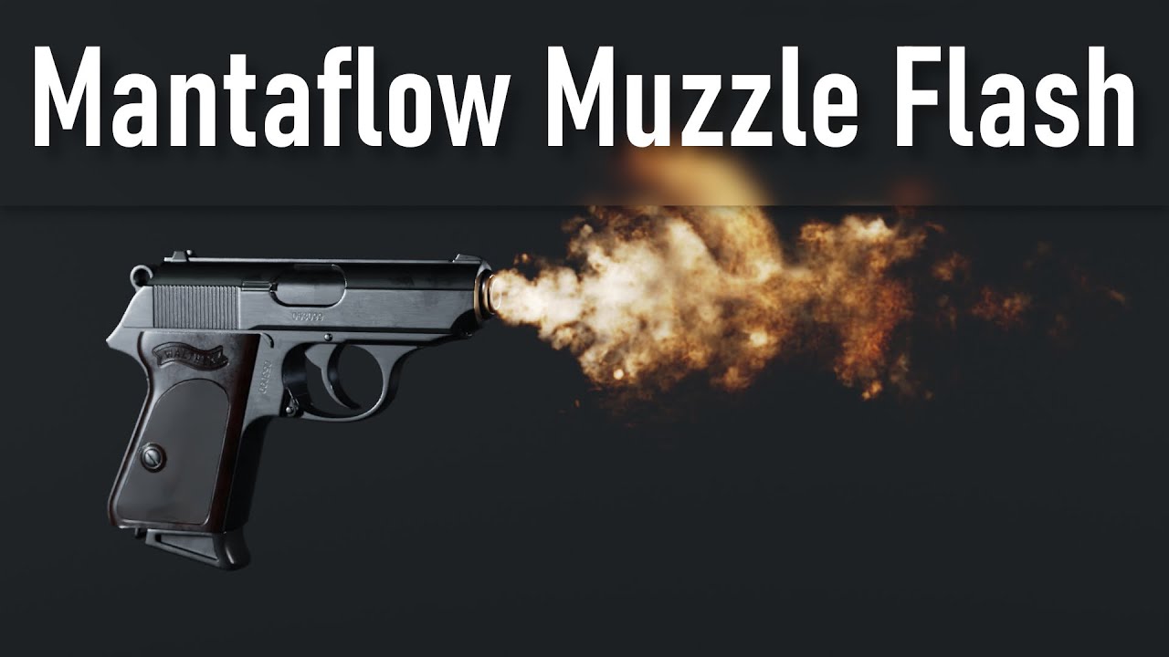 Create Muzzle Flashes using Mantaflow [Blender 2.9] | English