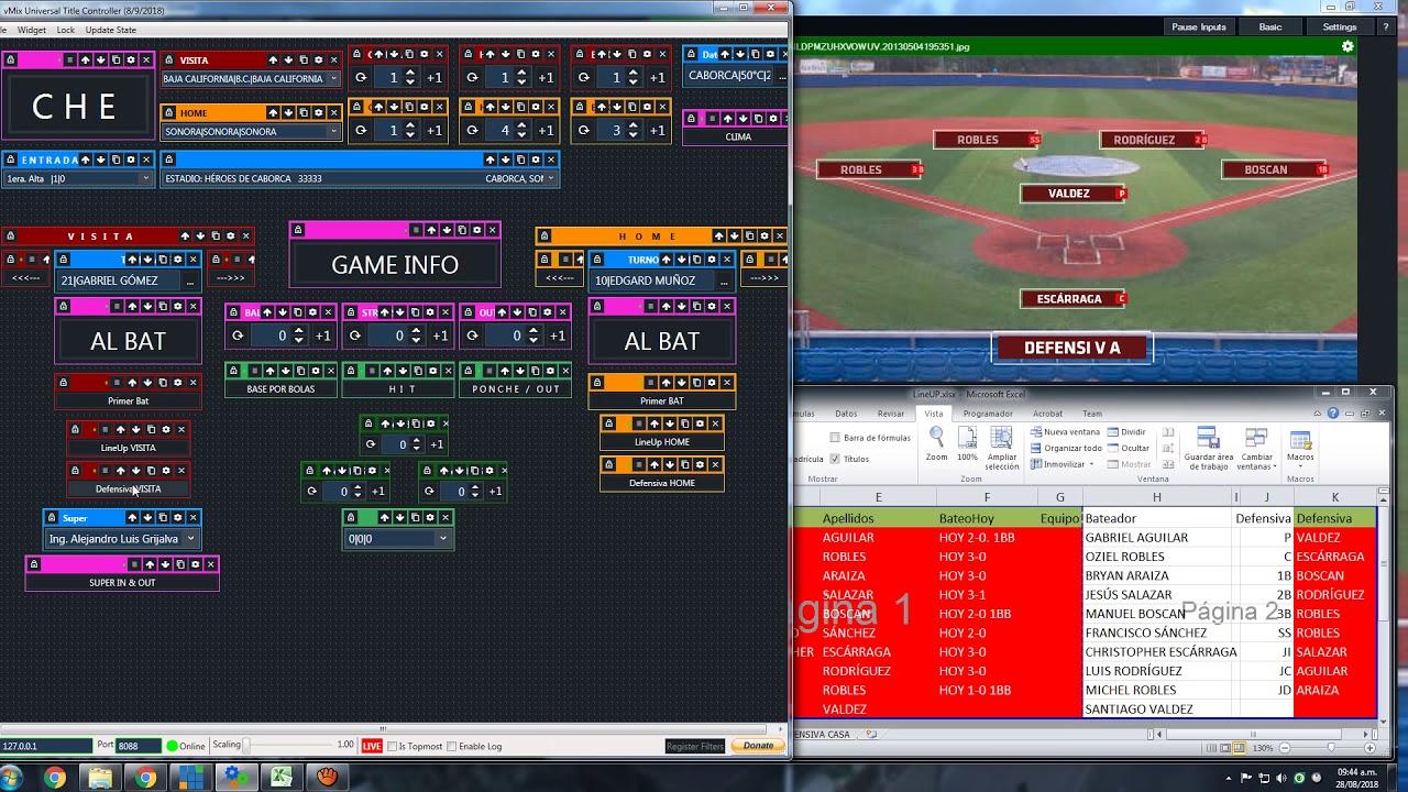 UTC Vmix Baseball2 Julio2018